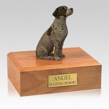 German Shorthair Sitting Large Dog Urn