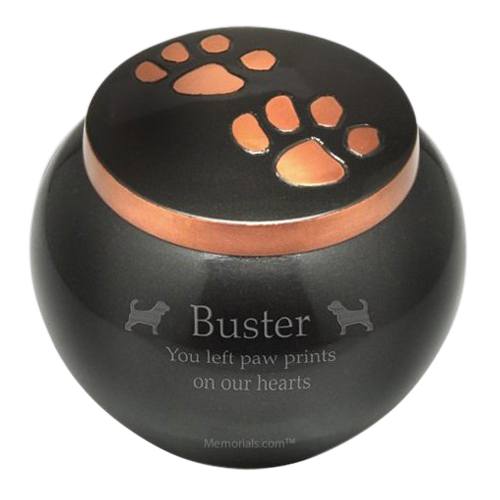 Glossy Paw Print Large Urn