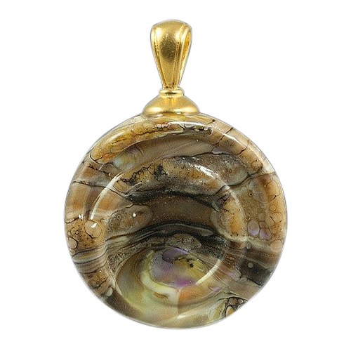 Gneiss Spiral Cremation Ash Pendant