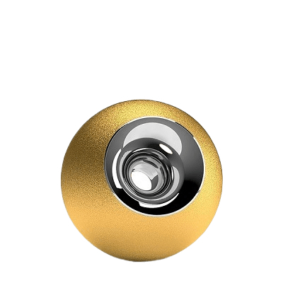 Gold & Chrome Orb Small Urn