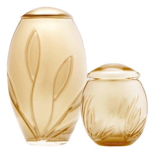 Crystal Gold Glass Cremation Urns