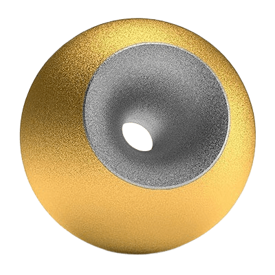 Gold Chrome Sand Orb Urn