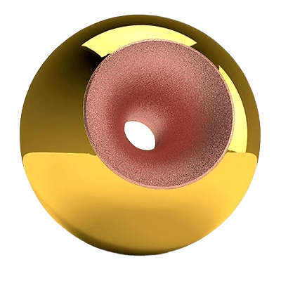 Gold Copper Splice Orb Urn