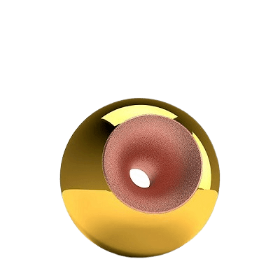Gold Copper Splice Orb Small Urn