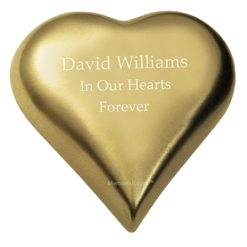 Gold Heart Keepsake Cremation Urn