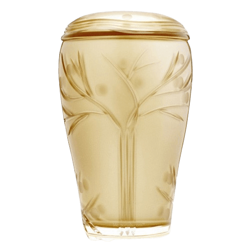 Gold Leafs Glass Cremation Urn