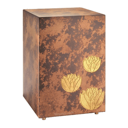 Gold Lotus Cremation Urn