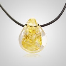 Gold Memory Glass Pendants