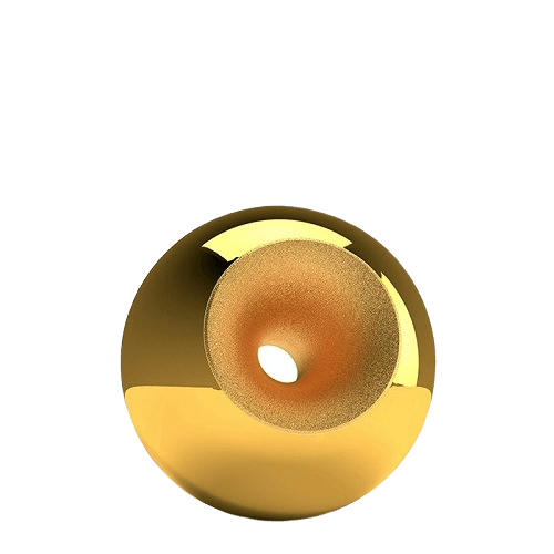 Gold Modern Orb Small Urn