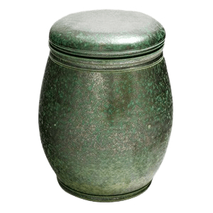 Golden Green Ceramic Urn