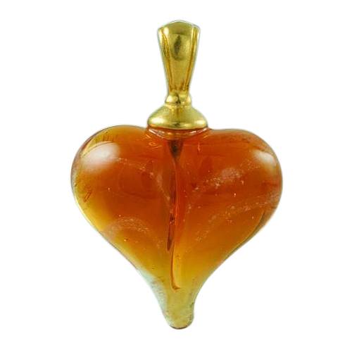 Golden Love Cremation Ash Pendant