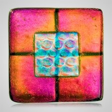 Golden Pink Cremation Ashes Tile