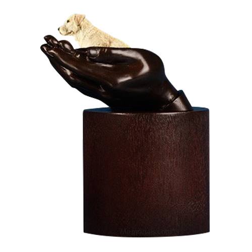 Golden Retriever Hands Dog Cremation Urn