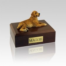 Golden Retriever Lounging Small Dog Urn