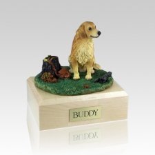 Golden Retriever With Stump Large Dog Urn