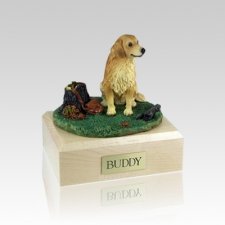 Golden Retriever With Stump Medium Dog Urn