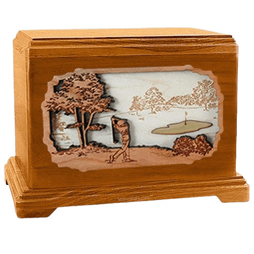 Golf Mahogany Hampton Cremation Urn