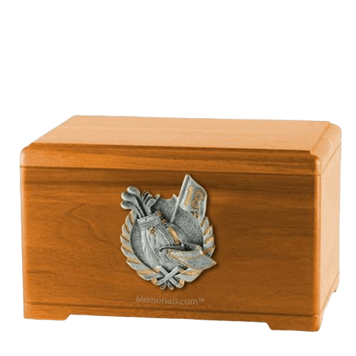 Golf Tour Oak Cremation Urn