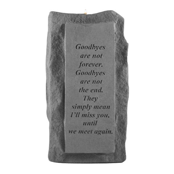 Goodbyes Are Not Tall Votive Stone
