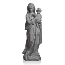 Graceful Lady with Child Marble Statue