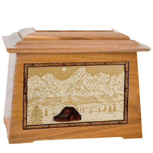 Grand Tetons Oak Aristocrat Cremation Urn