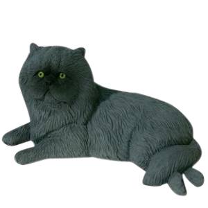 Gray Persian Cat Cremation Urn