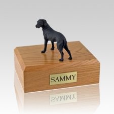 Great Dane Black Ears Down Standing Large Dog Urn