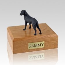 Great Dane Black Ears Down Standing Dog Urns