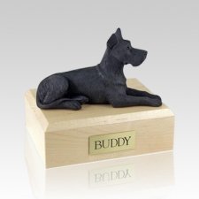 Great Dane Black Large Dog Urn