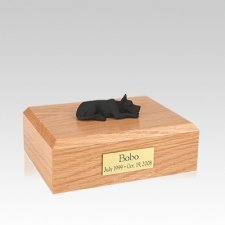 Great Dane Black Laying Medium Dog Urn