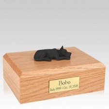 Great Dane Black Laying X Large Dog Urn