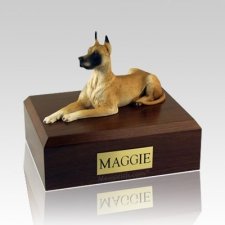 Great Dane Fawn Laying Dog Urns