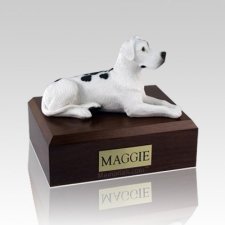 Great Dane Harlequin Ears Down Laying Large Dog Urn