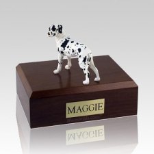 Great Dane Harlequin Ears Down Standing X Large Dog Urn