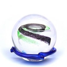 Green & Black Galaxy Memory Glass Keepsake