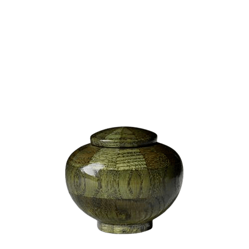 Green Keepsake Wood Urn