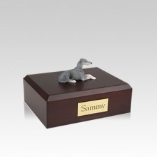 Greyhound Grey Laying Small Dog Urn