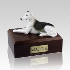 Greyhound White & Brindle Dog Urns