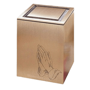 Guardian Praying Hands Bronze Cremation Urn