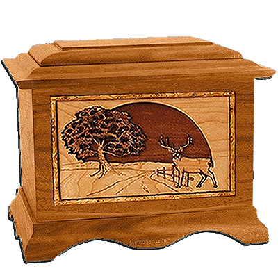 Heartland Deer Mahogany Cremation Urn for Two