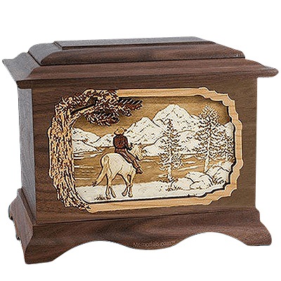 Horse & Lake Cremation Urns for Two