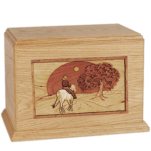 Horse & Moon Maple Companion Urn