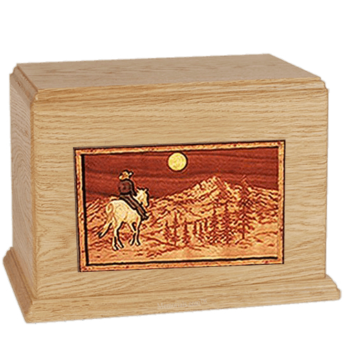 Horse & Mountain Maple Companion Urn