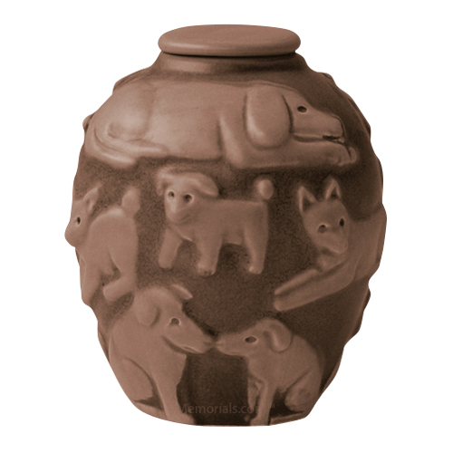 Happy Dog Apricot Cremation Urn