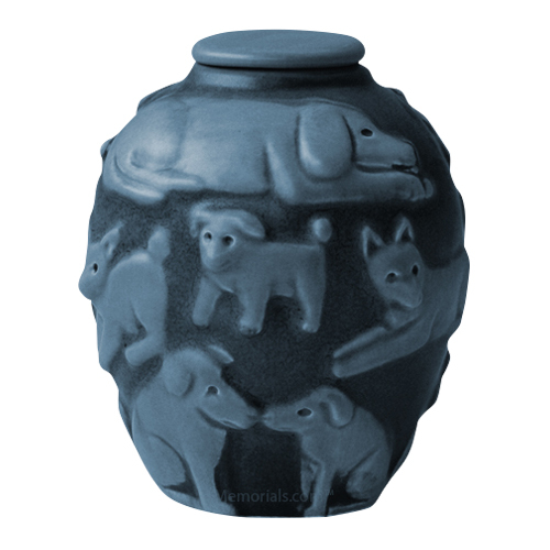 Happy Dog Blue Fog Cremation Urn