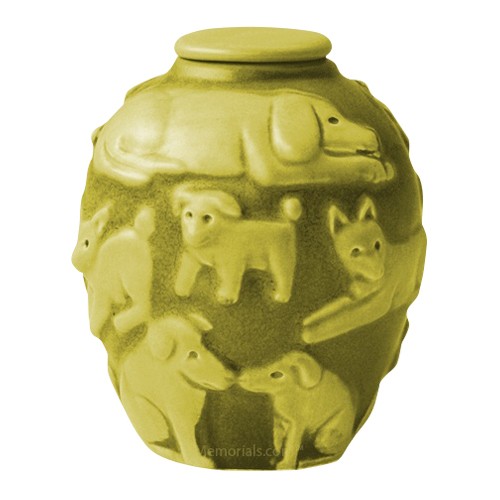 Happy Dog Citron Cremation Urn
