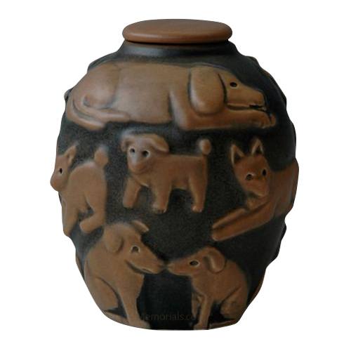 Happy Dog Coco & Black Cremation Urn