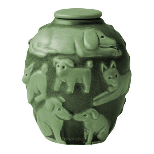 Happy Dog Forest Cremation Urn