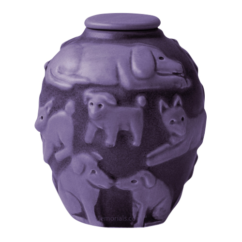 Happy Dog Lilac Cremation Urn