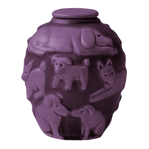Happy Dog Purple Sage Cremation Urn